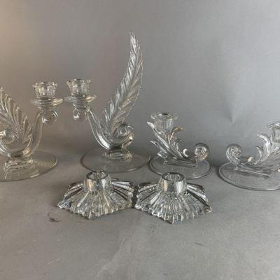 Sale Photo Thumbnail #275: Lot 264 | Fostoria Plume, Baroque & More Candleholders!
