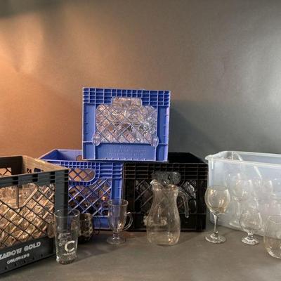Lot 73 | Bulk Glass Drinkeware & Pitchers
