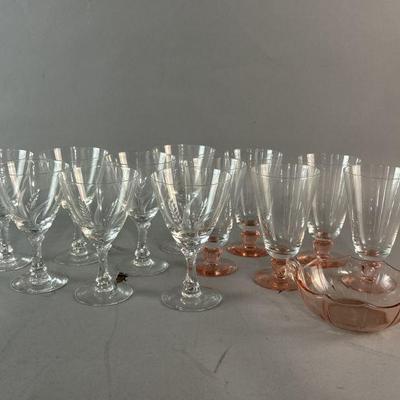 Lot 256 | Fostoria Wheat Water Goblets & More
