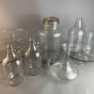 Lot 96 | Glass Cake Stands, Drink Dispenser, Jugs & More!
