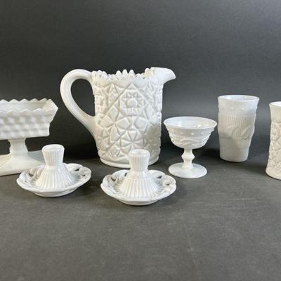 Lot 273 | Vintage Fostoria Milk Glass Assortment
