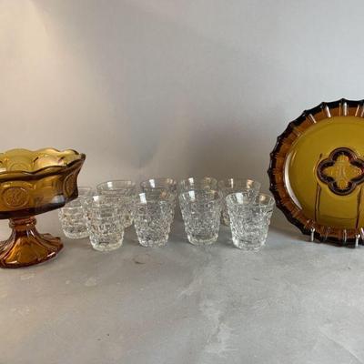 Lot 229 | Fostoria Coin Wedding Bowl, Ashtray Glasses
