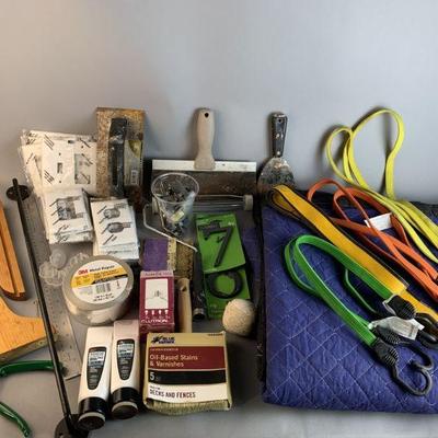 Lot 98 | Moving Blanket, Straps & Home Improvement Lot
