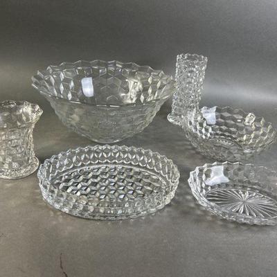 Lot 276 | Vintage Fostoria American Glass Bowls, Vases More
