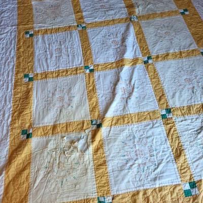 95" x 84" quilt some damage