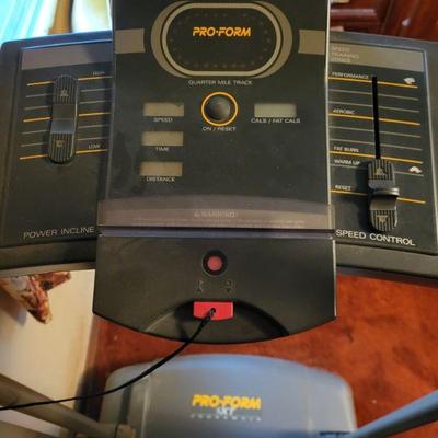 Exercise time. Working Pro-Form tredmill