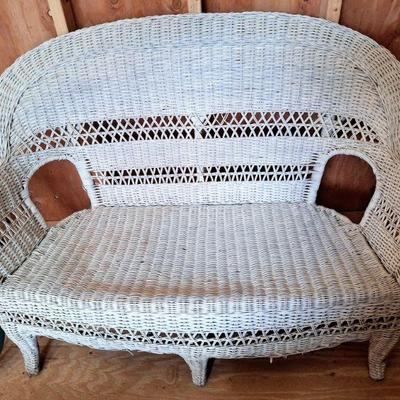 Wicker love seat