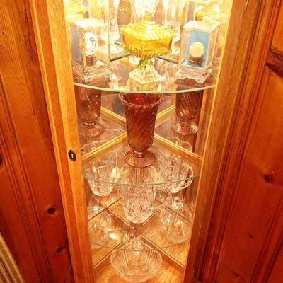 Oak corner cabinet 