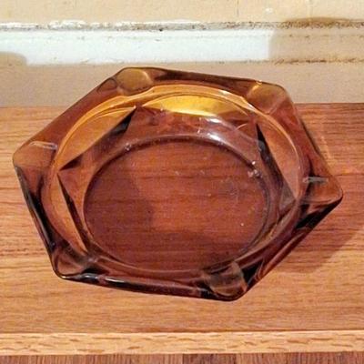 Vintage amber ash tray