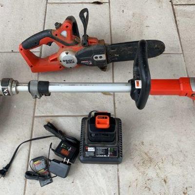 Black & Decker Electric Weed Eater w/ Electric Mini Chain Saw