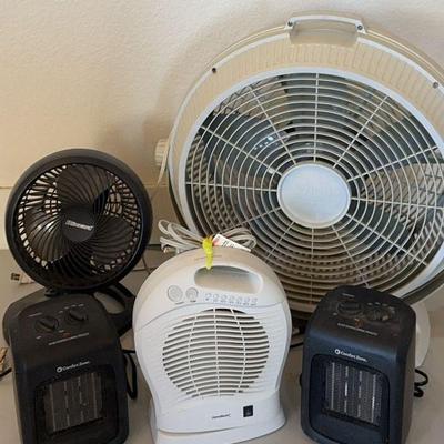 Comfort zone heater pair
HomeBasix oscillating heater fan
Holmes Blizzard oscillating fan
Lasso wind machine fan 