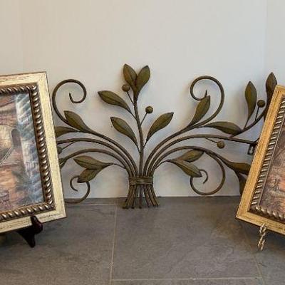 Metal Wall Decor With Framed Prints