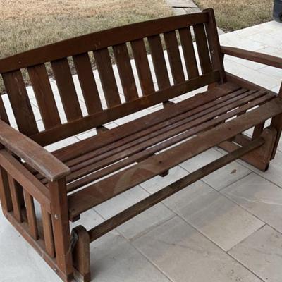Wooden Rocking Bench