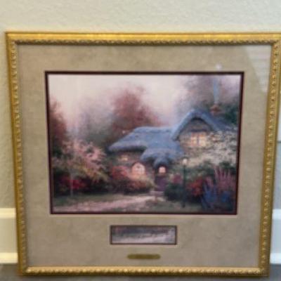 Thomas Kinkaide Framed Art Print “Heather’s Hutch”
Certificate of authenticity included 