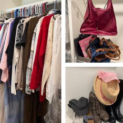 Women's clothing size medium to large.
Ladies boots and dress shoes size 8