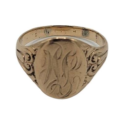 10k Monogrammed Ring Sz 9 Weight 4.72 Grams Estimated Melt Value: $166.91 as of (1/4/25) Buyer is responsible to pay for Shipping (See...