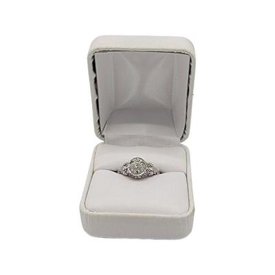 10k White Gold Diamond Engagement Ring