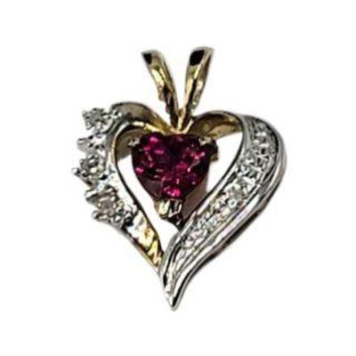 Lot 204
10k Heart Pendant Necklace Necklace Length 19.5 in Charm 1.9 cm x 1.5 cm Charm Weight 1.39 grams (including stones) Necklace...