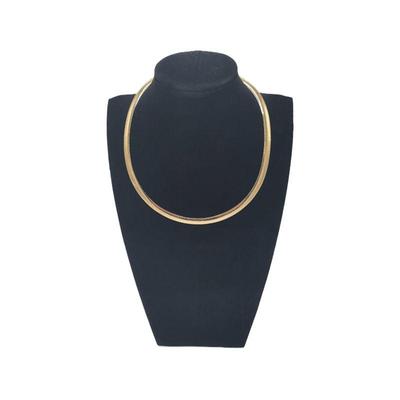  10k White & Yellow Gold Herringbone Necklace Aurfin / Peru / Shaws Jewelers  L 28 cm W 6 mm Thickness 1mm Grams 22  Estimated Melt...