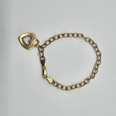 Lot 22
10k Gold Heart Charm Bracelet  

Clasp: Lobster 

Hallmark: 10k / ZRW Jewel America

L 19.5 cm x W 3mm

Weight  4 Grams

Estimated...