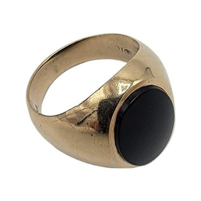 Lot 107
10k Gold Men's Onyx Ring Sz 10 Hallmark: 10k / 525 / B w/ Circle Symbol Weight: 7.89 (includes stone) Estimated Melt Value:...