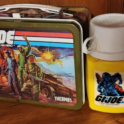 Vintage 1980's G.I. Joe Lunch Box and Thermos