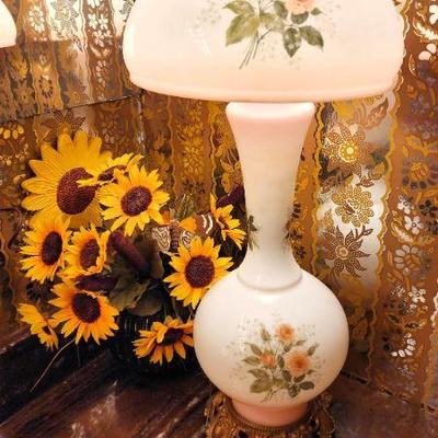 Gone with the Winds Bedside Table Lamp Hand Painted