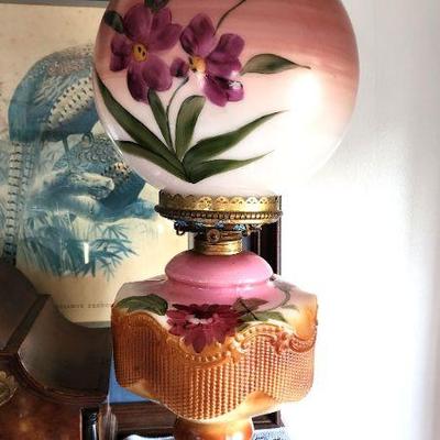 Gone with the Wind Hand Painted Parlor Lamp Unique