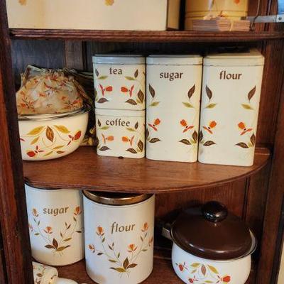 Hall China Jewel tea autumn leaf collection 100's of pieces (some not shown, still in totes).