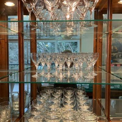 Crystal wine glasses