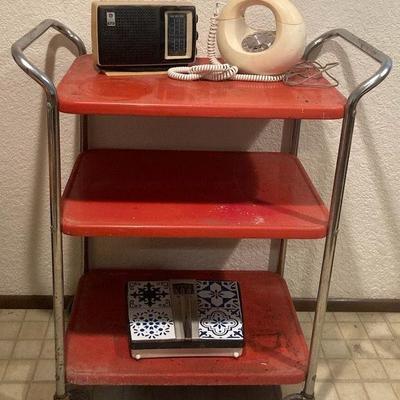 Metal bar cart