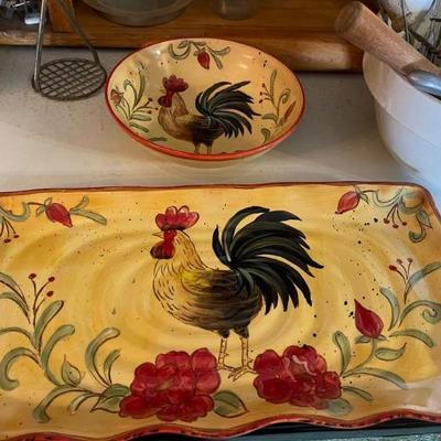 Chicken serving platter 
