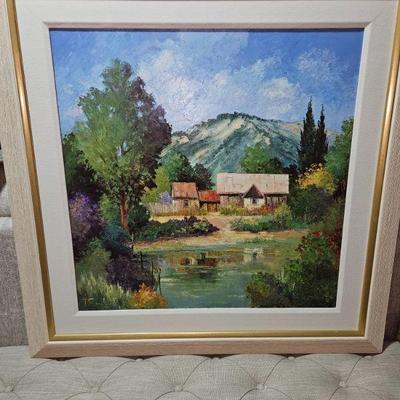 Sale Photo Thumbnail #3: Hans Ressdorf
"Barns At The Village" Original oil!