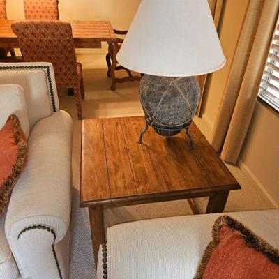 Beautiful Solid Wood  Coffee Table With Matching End Table