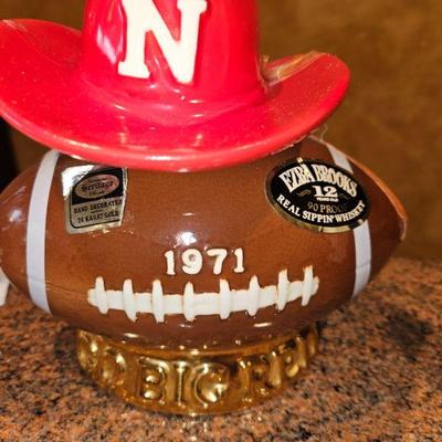 Nebraska Ezra Brooks Bourbon Decanter