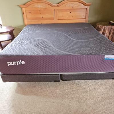 Purple Restore Premier Mattress, King Base & Frame New!