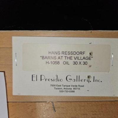 Hans Ressdorf
"Barns At The Village" Original oil!