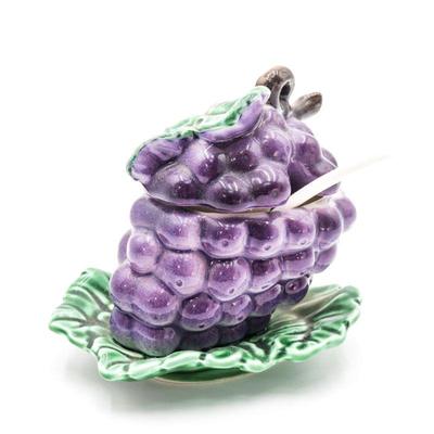 Ceramic Grape Sugar Jar