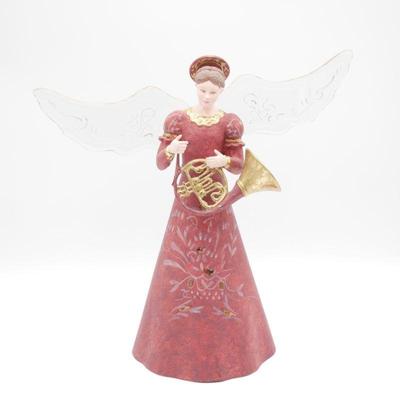 Decorative Angel With Horn Figurine