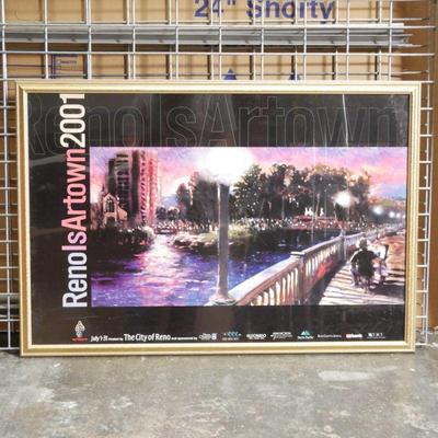 RenoIsArtown 2001 Framed Festival Poster