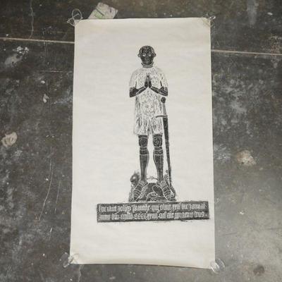 Brass Rubbing Of John Wantele