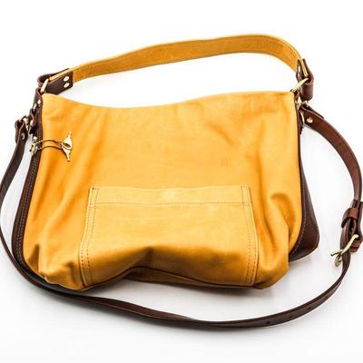 Coronado Mustard Yellow Leather Purse/Crossbody Bag