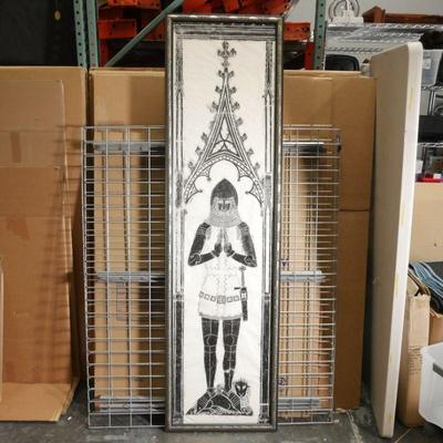 Tall Framed Brass Rubbing of Sir Edward Dallingridge