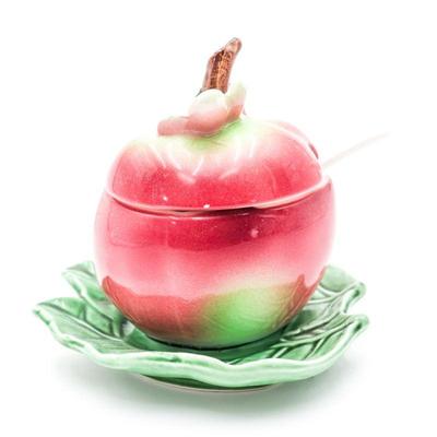 Ceramic Peach Sugar Jar
