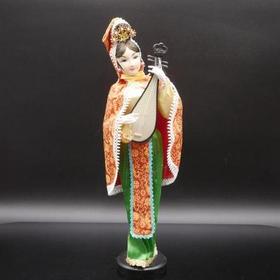 Traditional Asian Folk Doll with Instrument