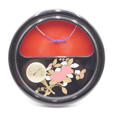 Japanese Plastic Wall Hanging Vase with Thermometer