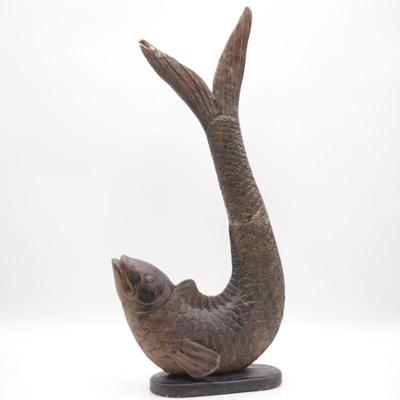 1984 Austin Productions Large Koi Fish Sculpture by Gakutei