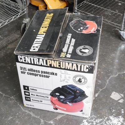 Central Pneumatic 3 Gal Oilless Pancake Air Compressor #95275Central Pneumatic 3 Gal Oilless Pancake Air Compressor #95275