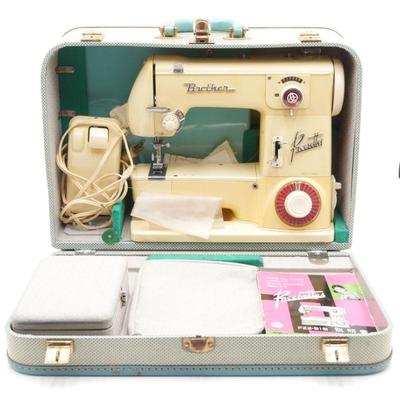 Vintage Brother Pacesetter Japanese Sewing Machine Kit with Carrying Case