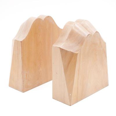 Vintage Carved Maple Bookends